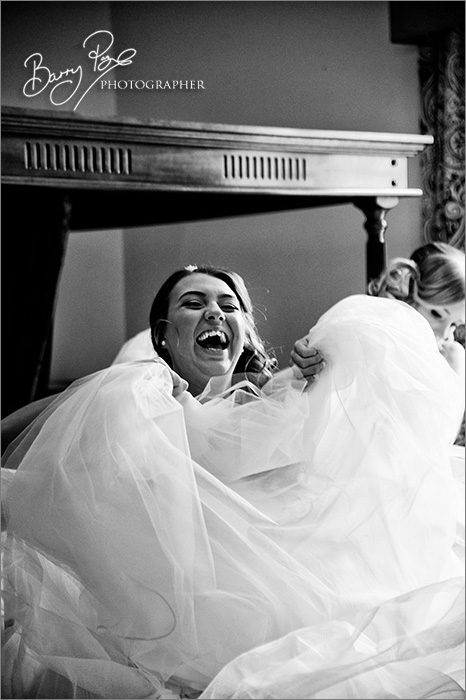 bride laughing hysterically