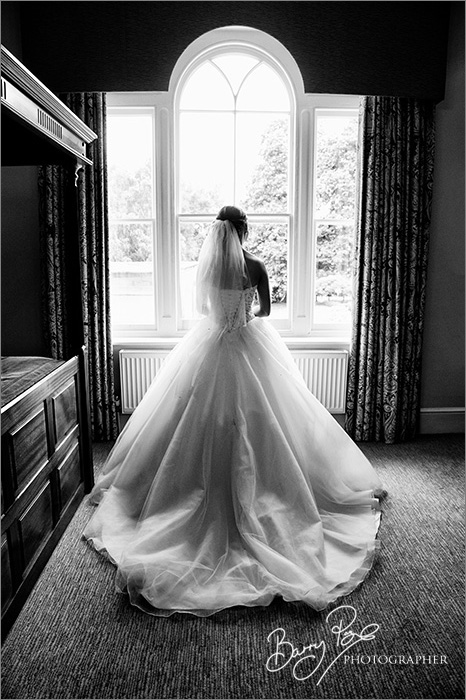 bride in window light