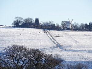 Snow on the South Downs January 2025